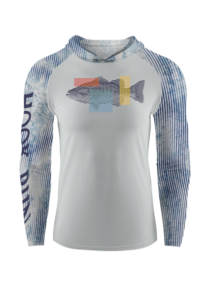 Fishing Dreams in Fingerprints UPF Hoodie