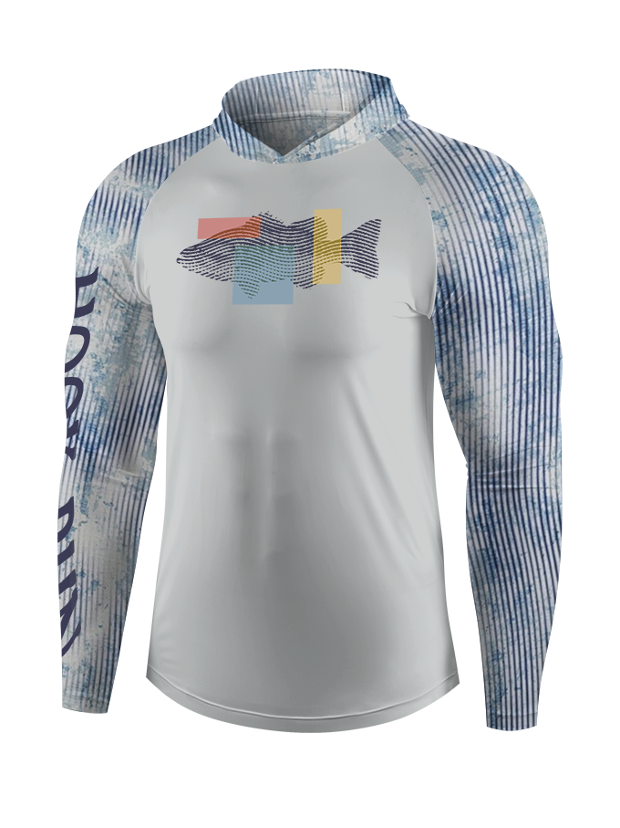 Fishing Dreams in Fingerprints UPF Hoodie
