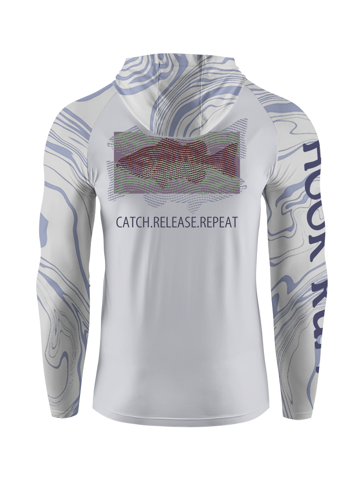 Fishing Dreams in Fingerprints UPF Hoodie