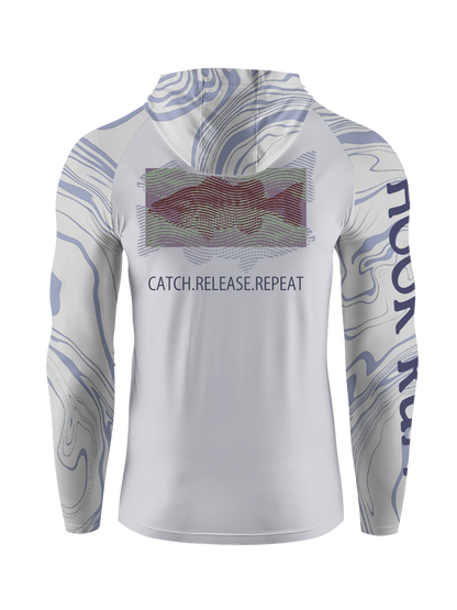 Fishing Dreams in Fingerprints UPF Hoodie