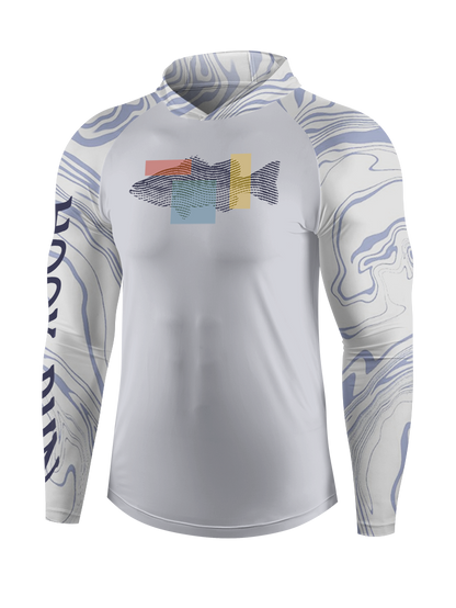 Fishing Dreams in Fingerprints UPF Hoodie