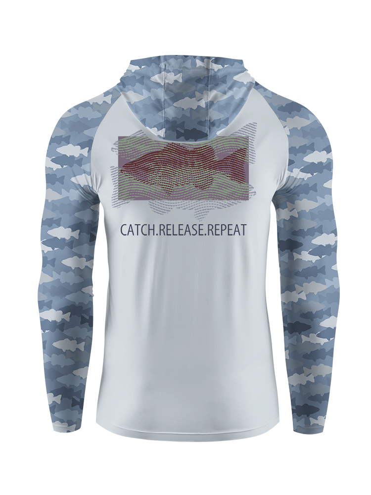 Fishing Dreams in Fingerprints UPF Hoodie