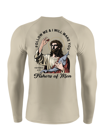 Follow Jesus and Become Fishers of Men UPF Long Sleeve Shirt