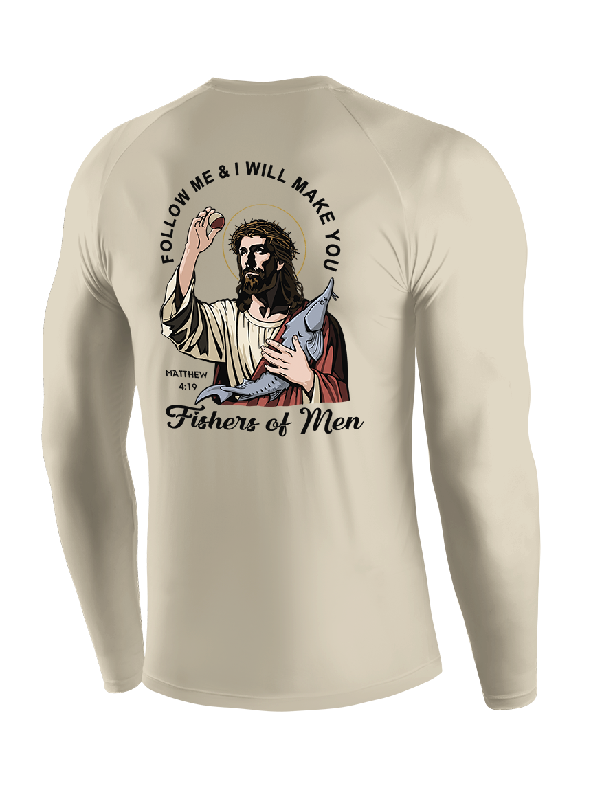 Follow Jesus and Become Fishers of Men UPF Long Sleeve Shirt