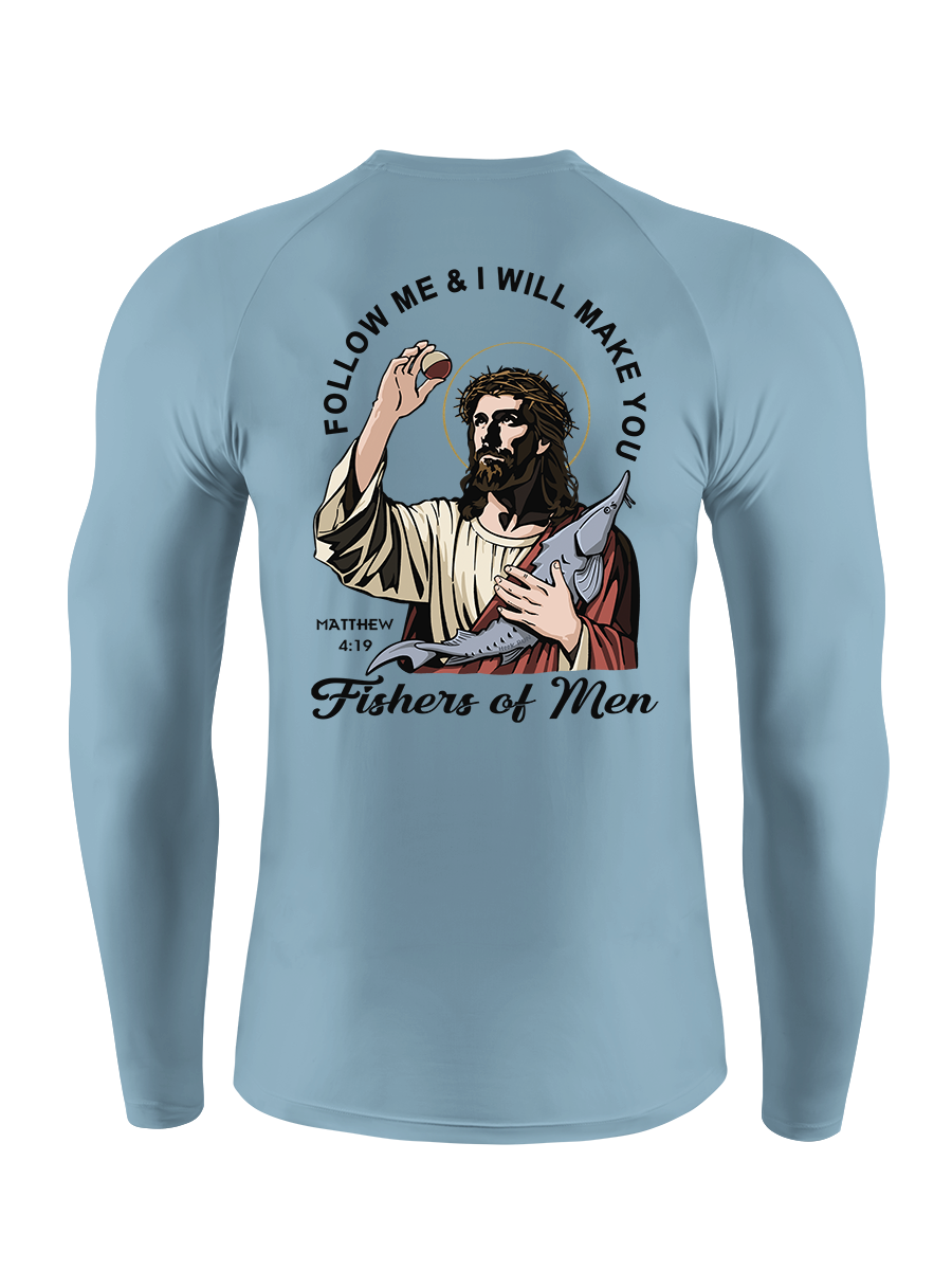 Follow Jesus and Become Fishers of Men UPF Long Sleeve Shirt