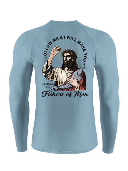 Follow Jesus and Become Fishers of Men UPF Long Sleeve Shirt