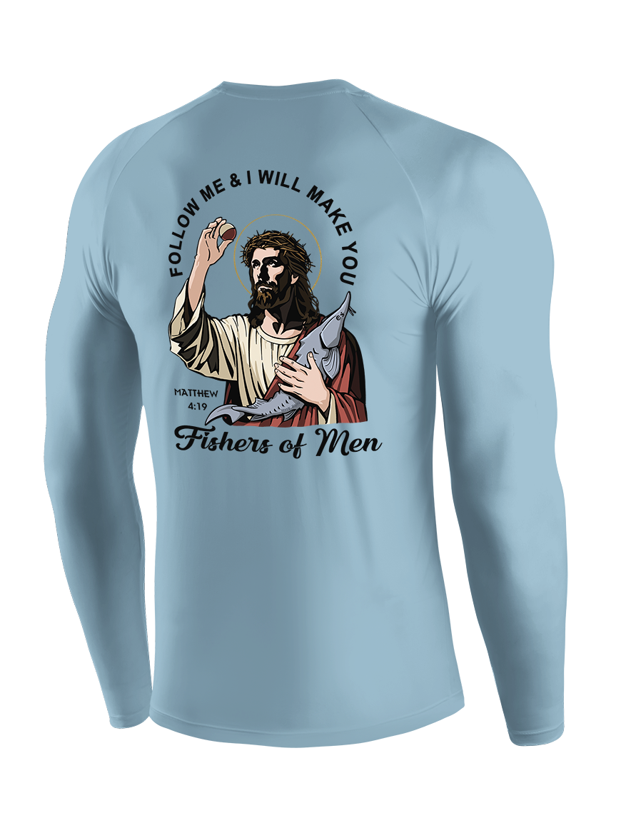 Follow Jesus and Become Fishers of Men UPF Long Sleeve Shirt