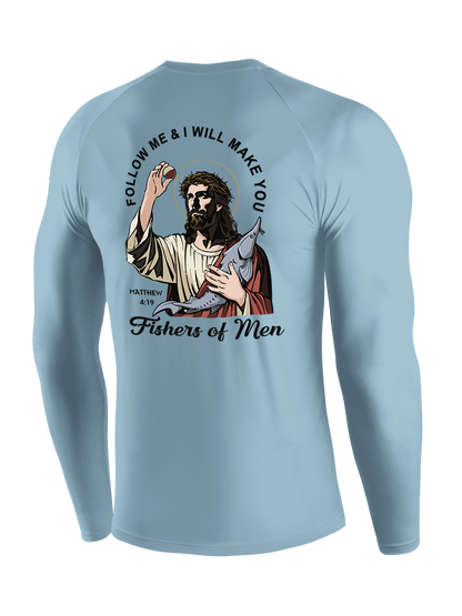 Follow Jesus and Become Fishers of Men UPF Long Sleeve Shirt