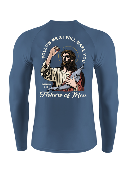 Follow Jesus and Become Fishers of Men UPF Long Sleeve Shirt
