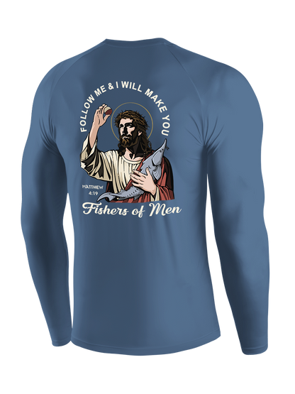 Follow Jesus and Become Fishers of Men UPF Long Sleeve Shirt