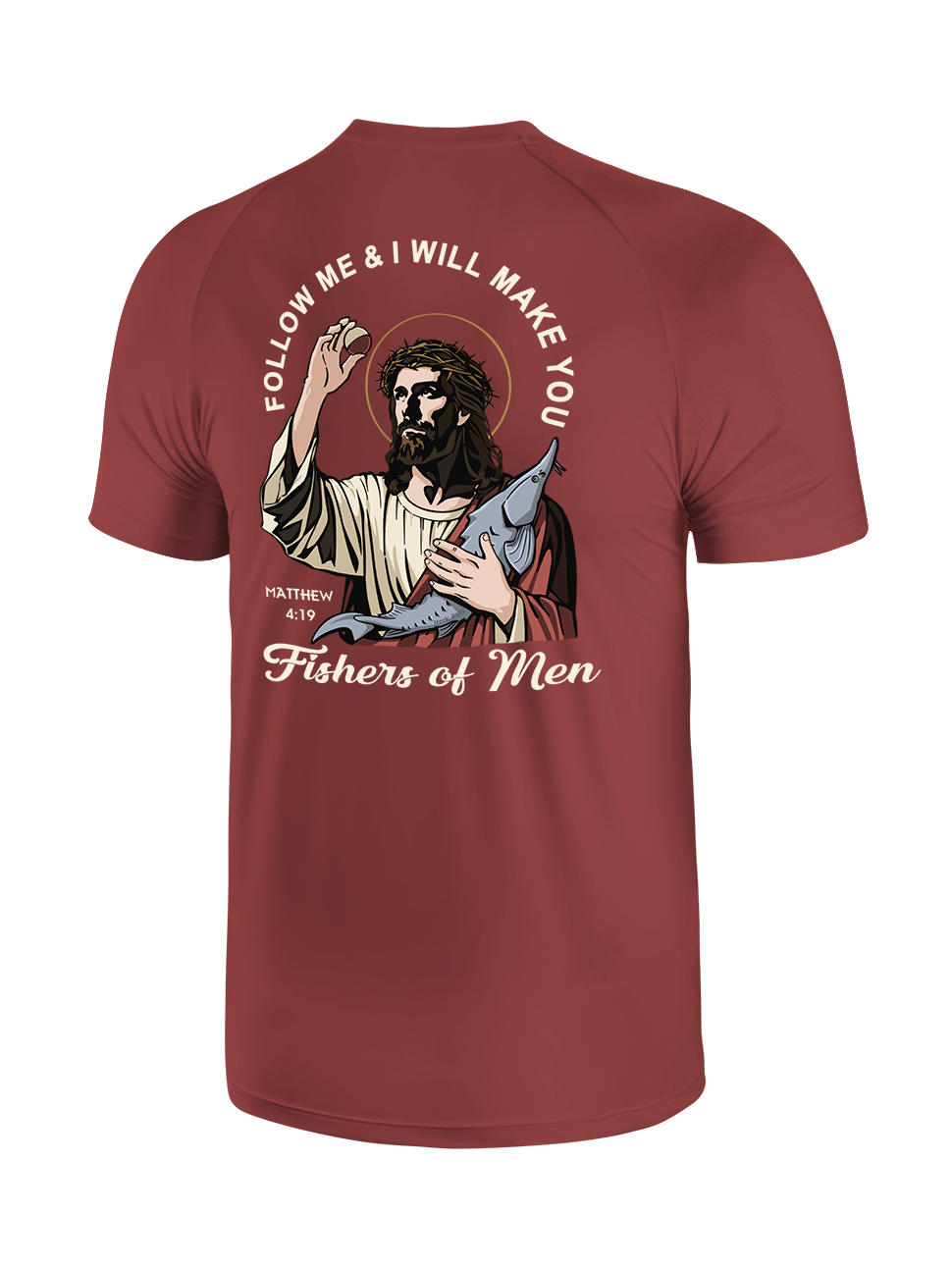 Follow Jesus and Become Fishers of Men UPF Tee