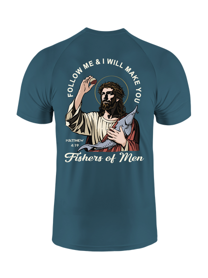 Follow Jesus and Become Fishers of Men UPF Tee