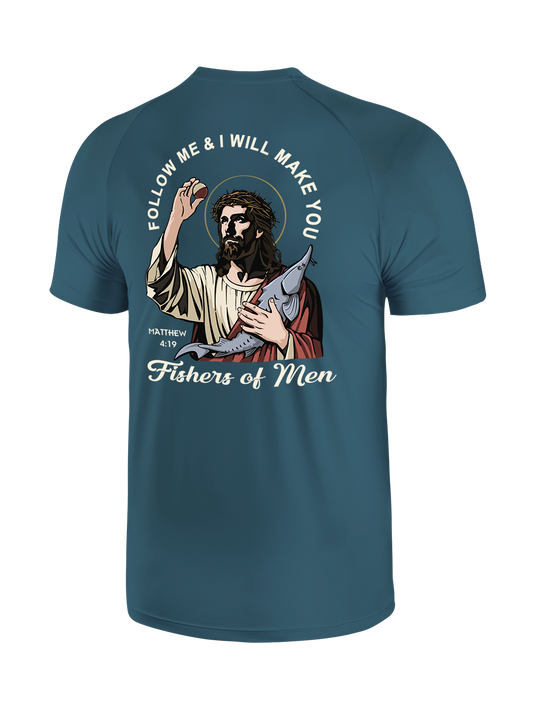 Follow Jesus and Become Fishers of Men UPF Tee