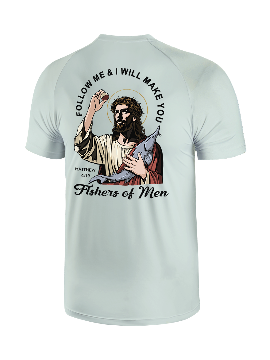 Follow Jesus and Become Fishers of Men UPF Tee