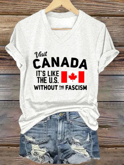 Women's It'S Like The Us Without The Fascism Print T-shirt