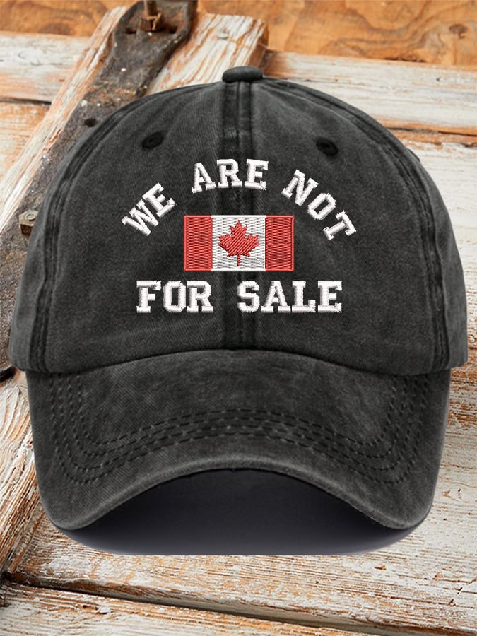 Unisex Canada We Are Not For Sale Printed Baseball Cap