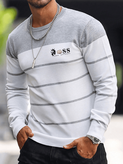 Stilvolles Langarm-T-Shirt mit Buchstaben-Print für Herren