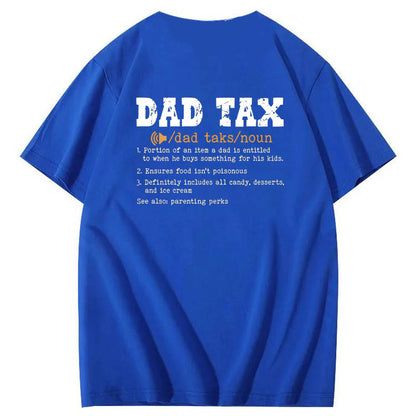 Dad Tax Parse Pattern Print 100%Cotton T-Shirt