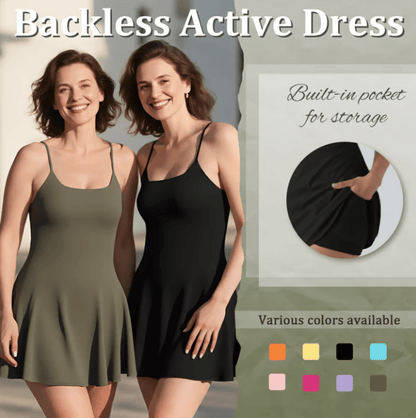 The Ultimate Tummy Control Backless Active Dress -Made for Movement & Easy Bathroom Breaks