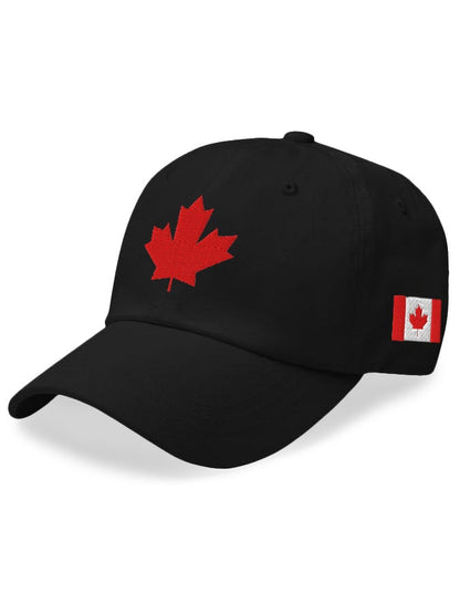Retro Canadian Maple Leaf Print Baseball Cap