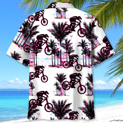 Mountain Bike Abstract Hawaiian Shirt