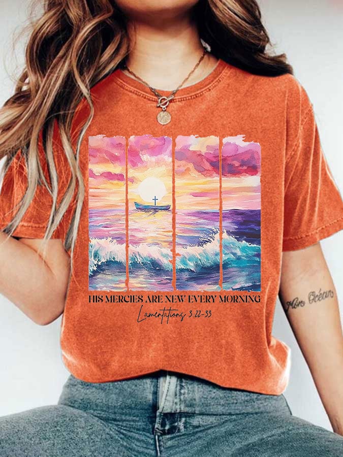Women's His Mercy is New Every Morning Print T-shirt