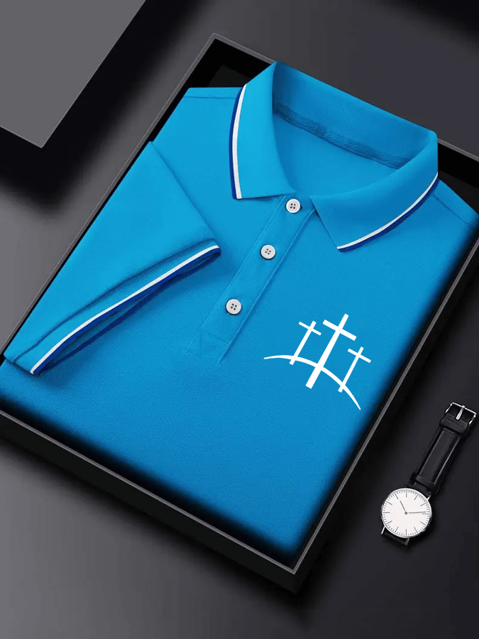 Men's Faith Print Polo Shirt