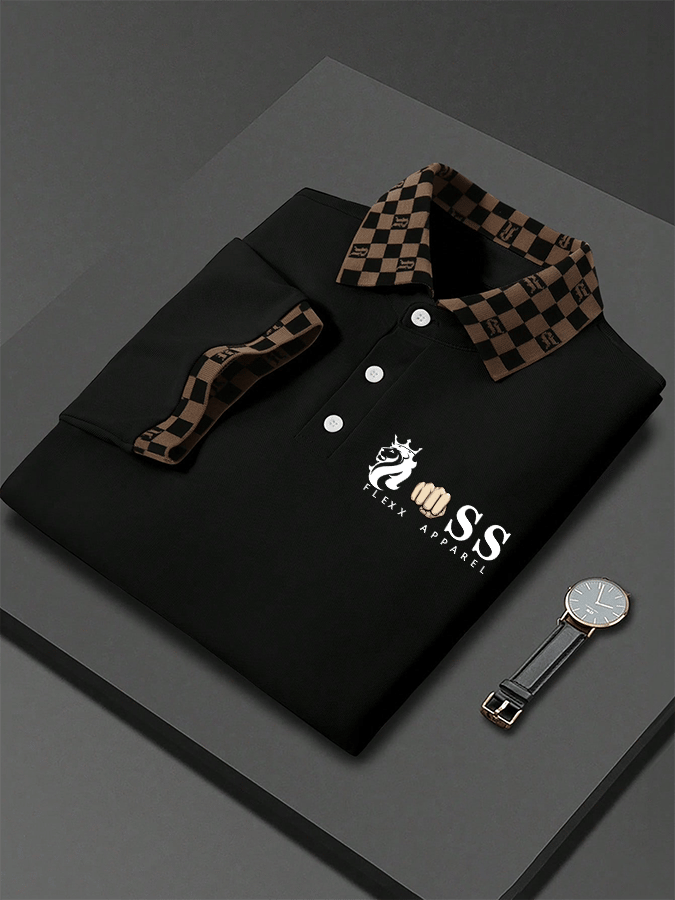 Lässiges Poloshirt für Herren mit Buchstabendruck