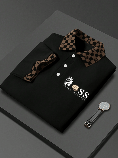 Lässiges Poloshirt für Herren mit Buchstabendruck