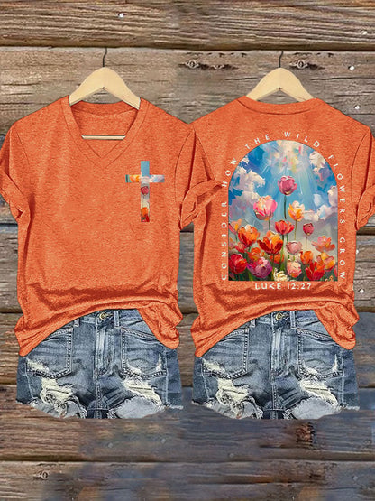 Consider  How The Wild Flowers Grow  Print T-shirt