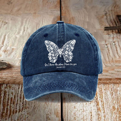 Women'S Casual Butterfly Faith Print Baseball Cap
