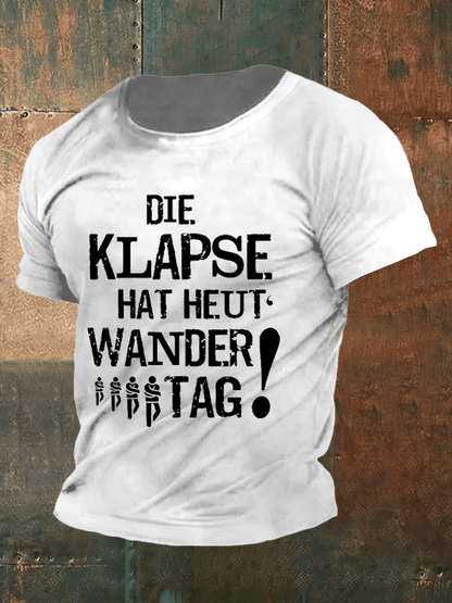 The nuthouse has hiking day today! - Men's round-neck T-shirt