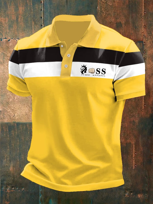 Lässiges Poloshirt mit Kontrastdruck für Herren