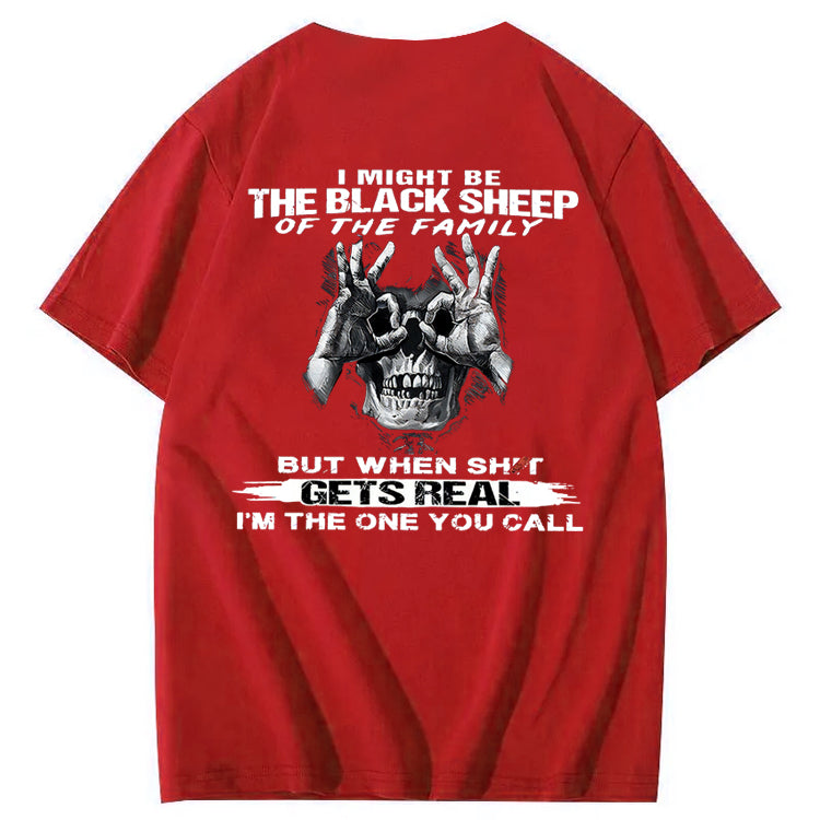 The Blacksheep Of  The Family Pattern Print 100%Cotton T-Shirt