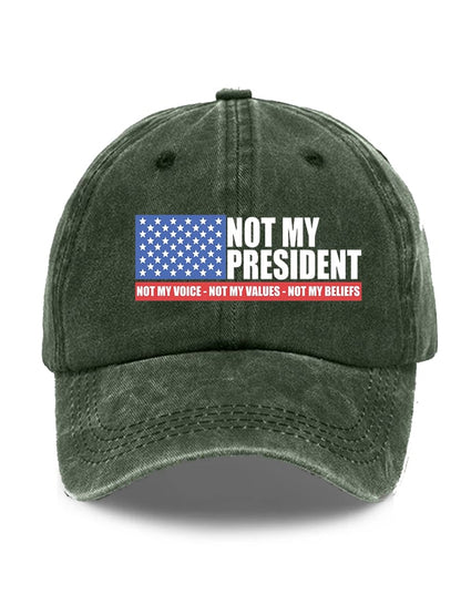 Unisex Not my President Print Hat