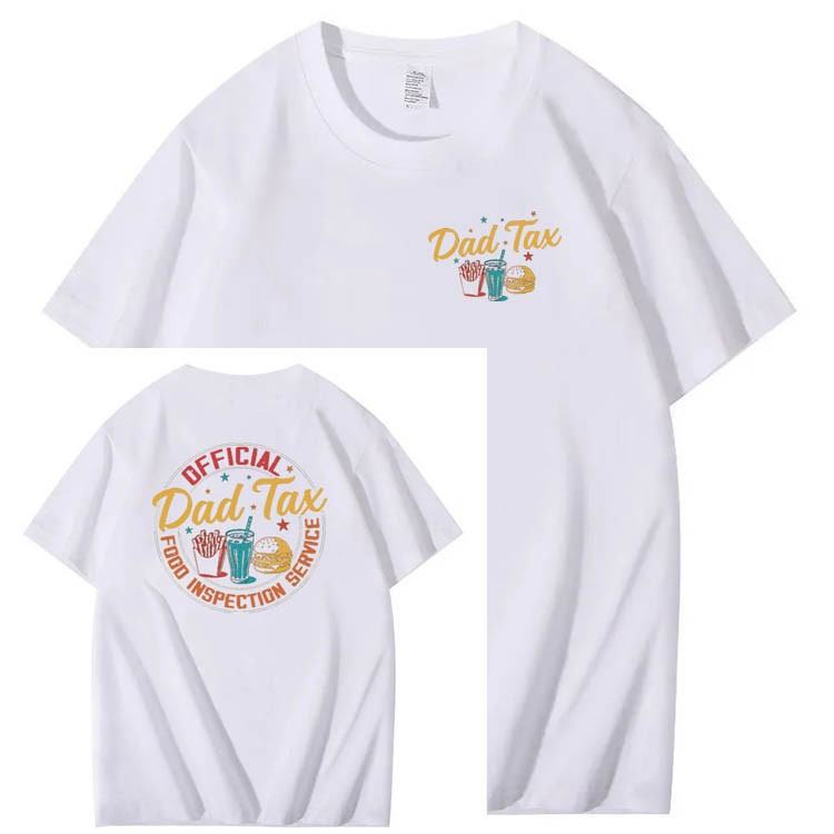 Official Dad Tax Pattern Print 100%Cotton T-Shirt
