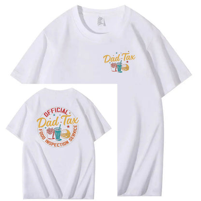 Official Dad Tax Pattern Print 100%Cotton T-Shirt