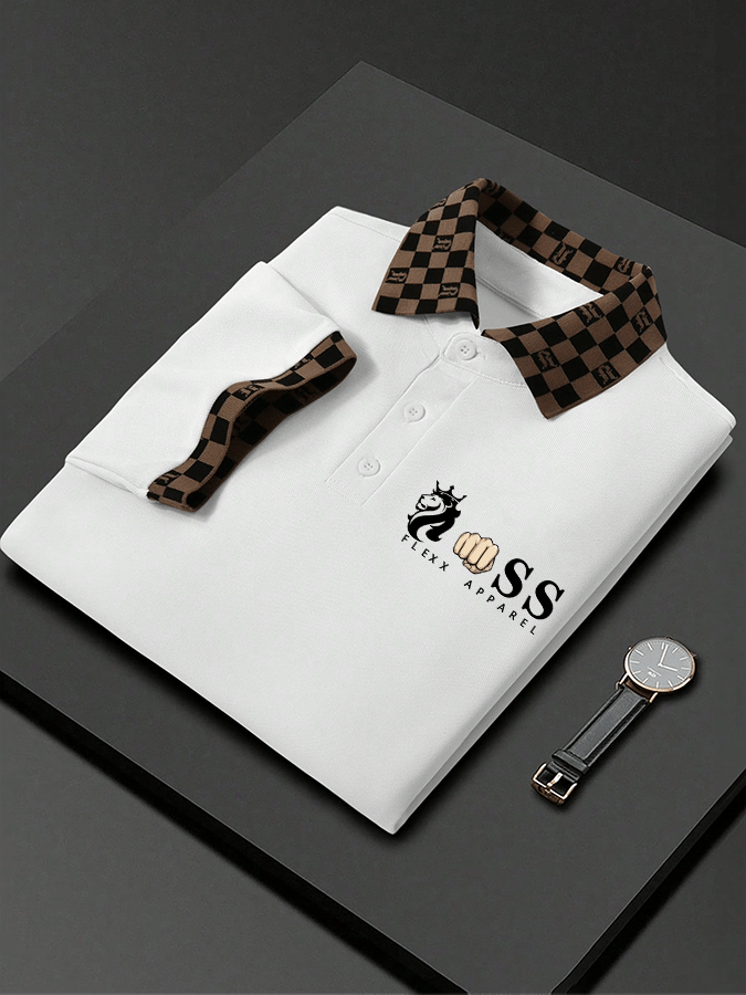 Lässiges Poloshirt für Herren mit Buchstabendruck