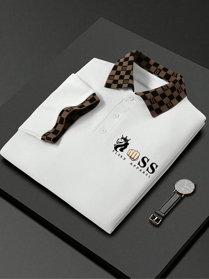 Lässiges Poloshirt für Herren mit Buchstabendruck