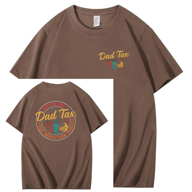 Official Dad Tax Pattern Print 100%Cotton T-Shirt