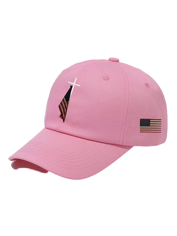 Unisex Flag Cross Print Baseball Cap