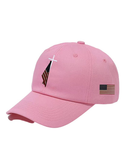 Unisex Flag Cross Print Baseball Cap