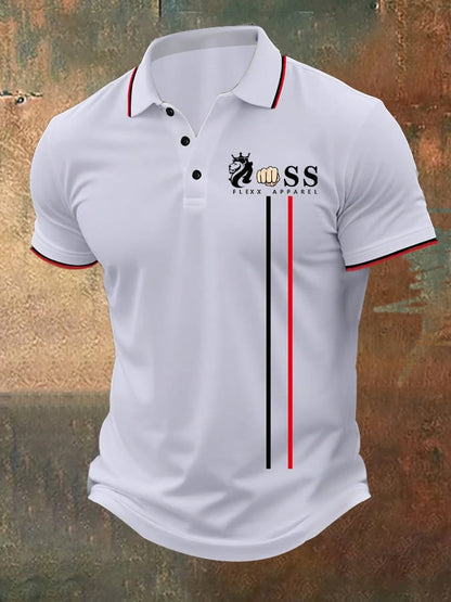 Stilvolles, lässiges Business-Poloshirt in Kontrastfarbe für Herren