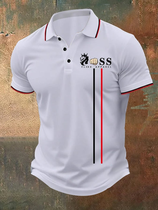 Stilvolles, lässiges Business-Poloshirt in Kontrastfarbe für Herren