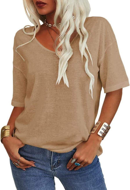 Summer Casual T-shirt Basic Tops (Buy 2 Free Shipping)