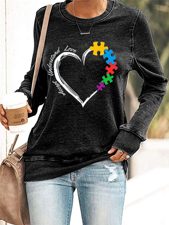 Casual Printed Long Sleeve Sweatshirt