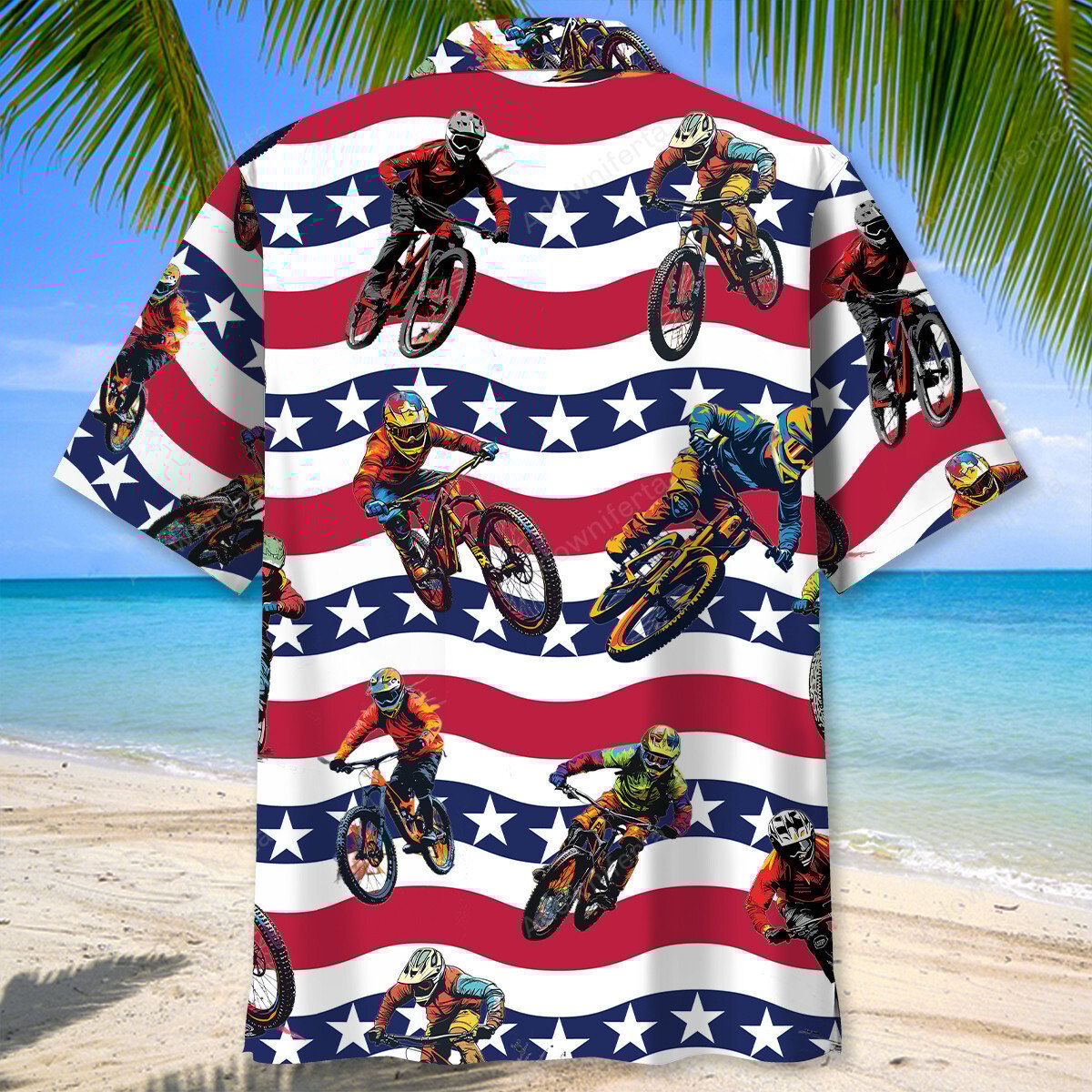 America Mountain Bike Hawaiian Shirt