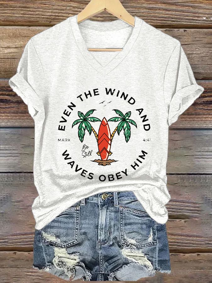 Women'S Casual Christian Scripture Graphic Print Short Sleeve T-Shirt