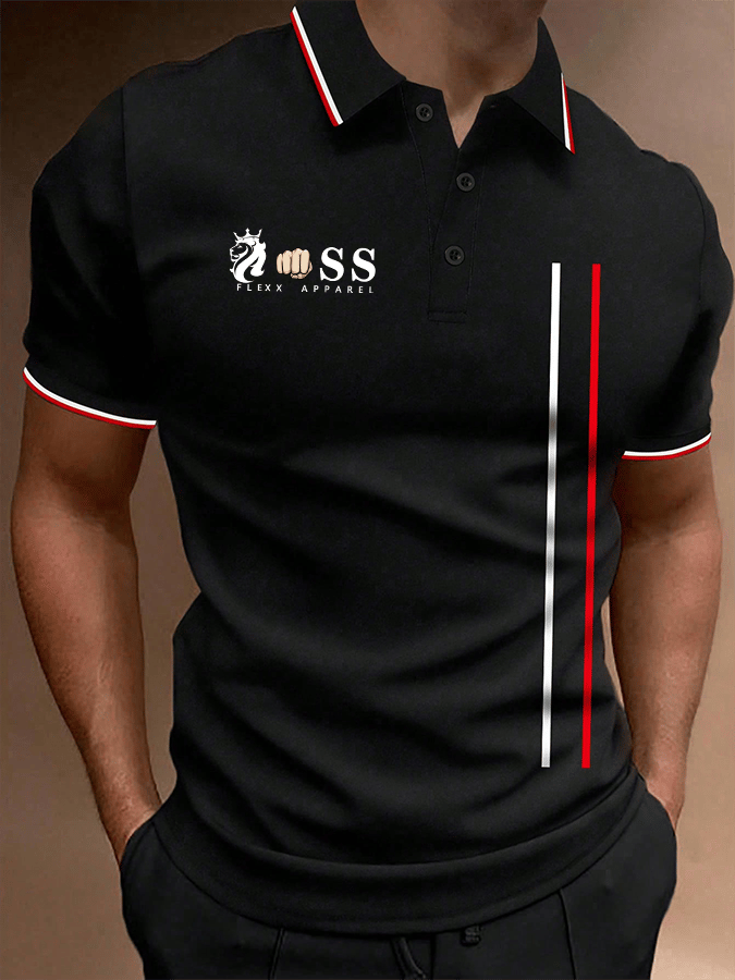 Modisches, lässiges Poloshirt mit Aufdruck für Herren