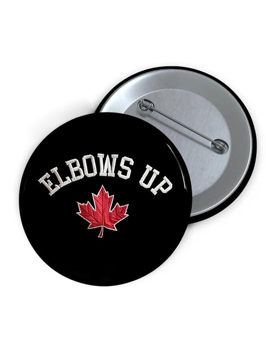 Unisex Elbows Up Canada Print Brooch